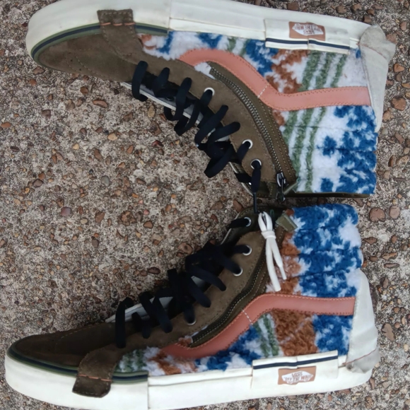 Vans Men's High-Top Sneakers - Brown, Cream, and Black - Picture 9 of 13